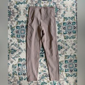 girlfriend collective taupe high-rise pocket leggings